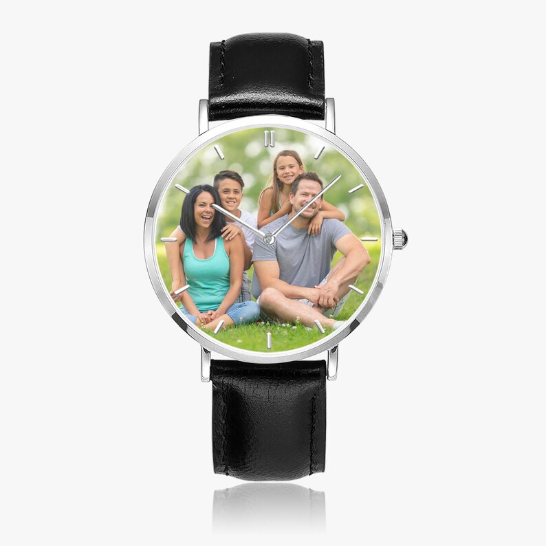 Custom Photo Watch, Personalized Picture Gift, Birthday Anniversary Keepsake for Him Her