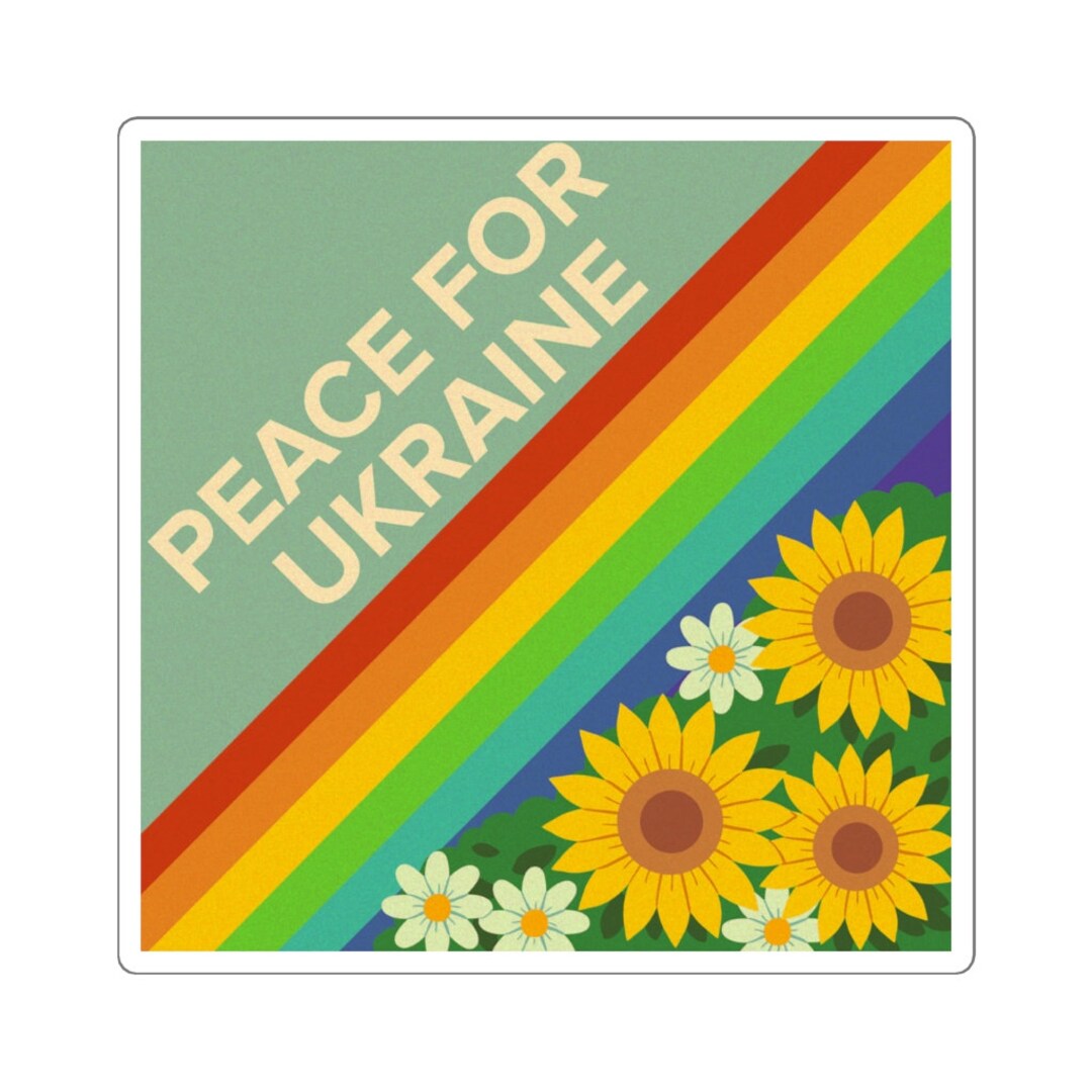 Peace for Ukraine Sticker Ukraine Sticker Ukraine Flag Premium Sticker