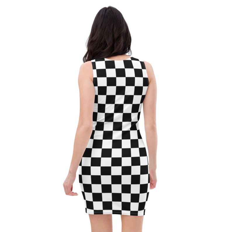 The Nanny Fran Fine Inspired Black and White Check Dress - the nanny fran fine - All Over Print T-Shirt Dress -Sublimation Cut & Sew Dress