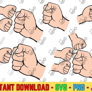 Father&#39;s Day Fist Bump Set  Family SVG, Father&#39;s Day Design, Baby Toddler Kid Dad Fist Bump SVG, customized name,Digital download Cut files