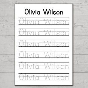 custom name tracing page, Custom Name Tracing Sheet Handwriting Practice, Personalized Name Trace, Name Tracing, Can Write My Name