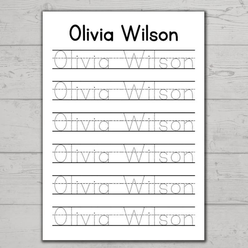 custom name tracing page, Custom Name Tracing Sheet Handwriting Practice, Personalized Name Trace, Name Tracing, Can Write My Name