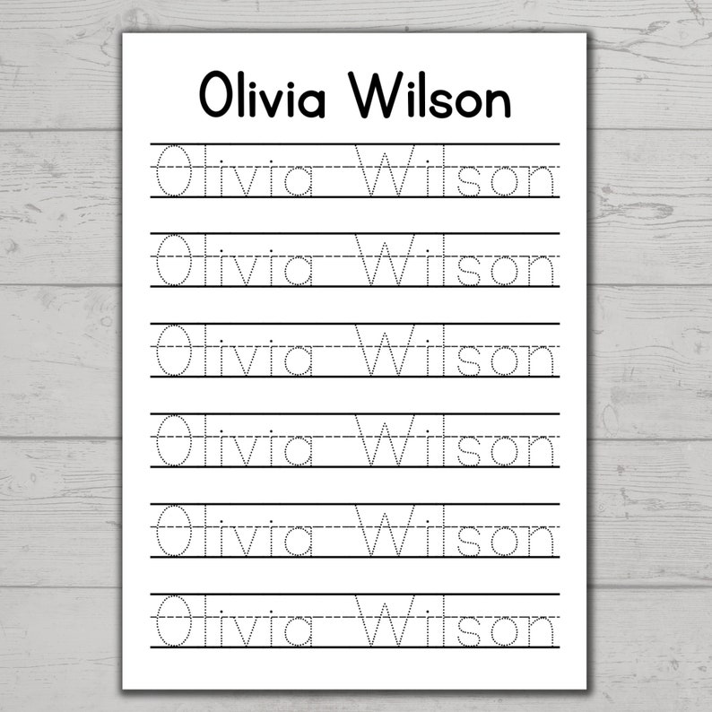custom name tracing page, Custom Name Tracing Sheet Handwriting Practice, Personalized Name Trace, Name Tracing, Can Write My Name
