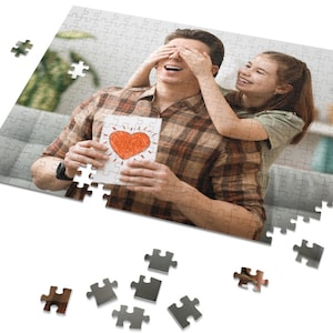 fathers day Personalized Puzzle Gift - Custom photo puzzle 500 pieces, puzzle 120, 252, 500, 1000 pieces, Personalized Photo Puzzle