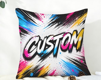 Custom Velvet Envelope Pillow Case 24x24, Personalized Two-Sided Throw Pillow Cover