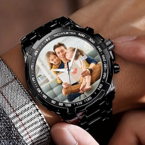 Personalized Watch, Custom Photo Watch, Mens Watch, Gifts for Him, Gifts for Dad, Personalized Father&#39;s Day Gift,Custom Watch