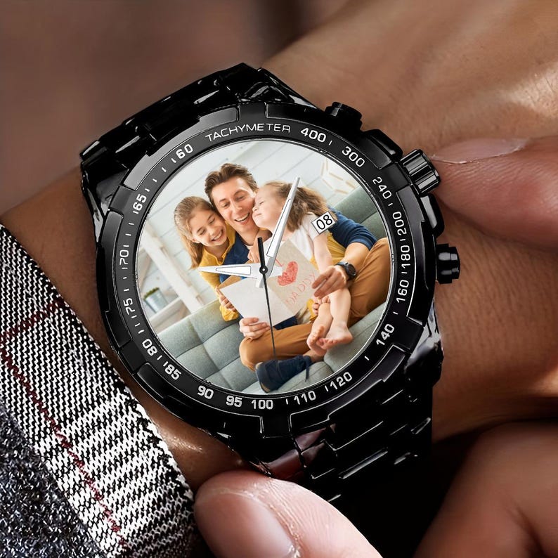 Personalized Watch, Custom Photo Watch, Mens Watch, Gifts for Him, Gifts for Dad, Personalized Father's Day Gift,Custom Watch