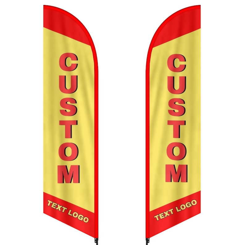 Custom Feather Flag Banner – Personalized Double-sided Outdoor ...
