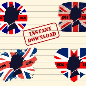 Queen Elizabeth II png, Queen t-shirt, Queen Elizabeth png, Queen Elizabeth II Memorial png, Queen of England cut file png, Union Jack
