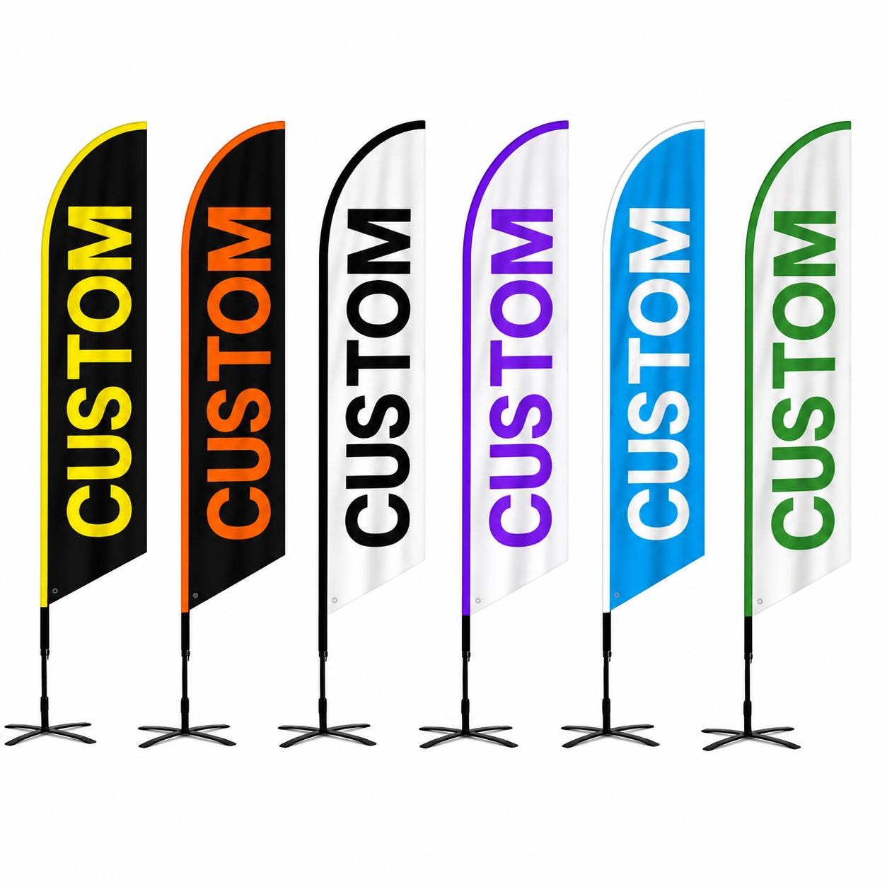 Custom Feather Flag 11ft Advertising Banner, Personalized Business Flag ...