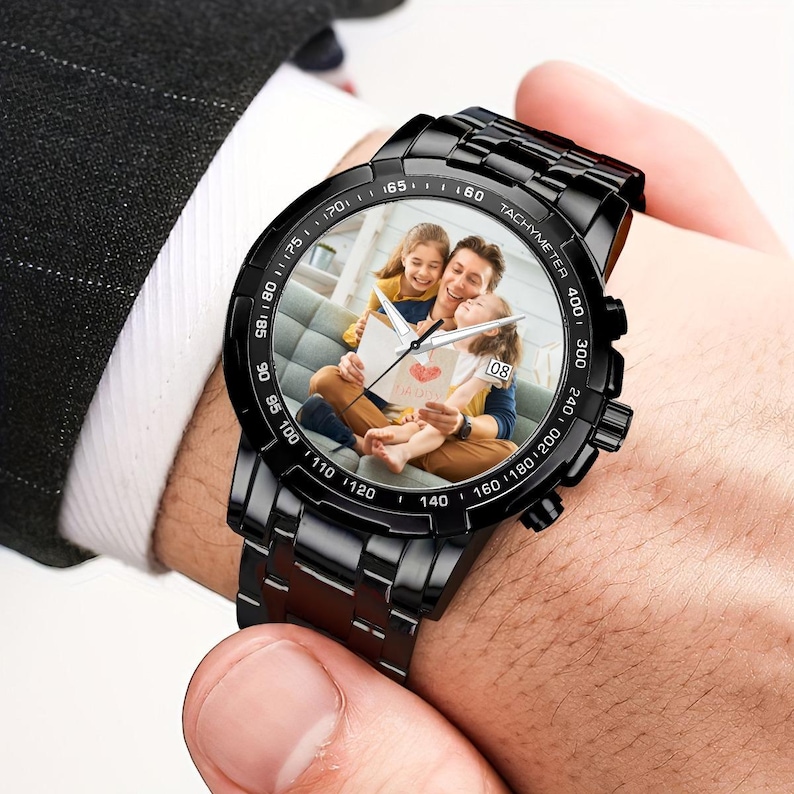 Personalized Watch, Custom Photo Watch, Mens Watch, Gifts for Him, Gifts for Dad, Personalized Father's Day Gift,Custom Watch