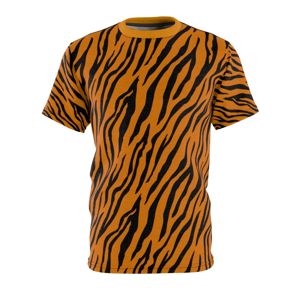Men's Tiger Stripe Tshirt Animal Fur Pattern Shirt Etsy