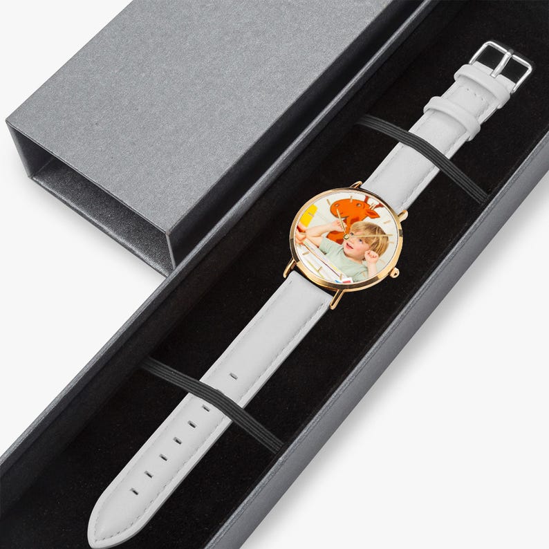 Personalized Photo Quartz Watch, Mother’s Father’s Celebration Present, Her or Him