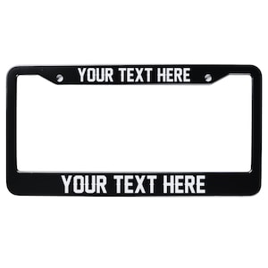 custom license plate frame |  License Plate Frame | Personalized License Plate | Vanity License Plate | Customized Car Accessories