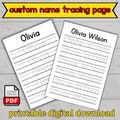 custom name tracing page, Custom Name Tracing Sheet Handwriting Practice, Personalized Name Trace, Name Tracing, name worksheet,name tracing product logo