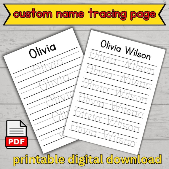 custom name tracing page, Custom Name Tracing Sheet Handwriting Practice, Personalized Name Trace, Name Tracing, name worksheet,name tracing