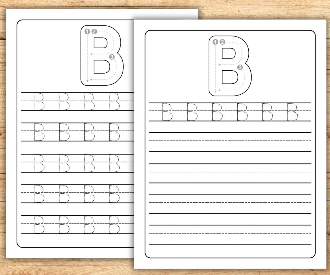 Alphabet Tracing Worksheets A-Z | Handwriting Practice (PDF) - Etsy Canada