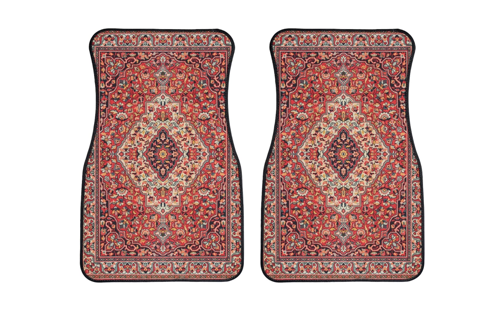Persian Rug Car Mats, Boho Interior Decor, Set of 4 - Etsy