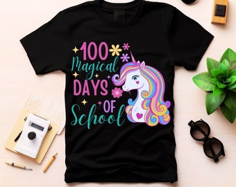 100 dagen school SVG, 100 dagen SVG, 100 magische dagen school SVG, Unicorn SVG, magische SVG, 100e dag van school SVG, cut-bestand Cricut