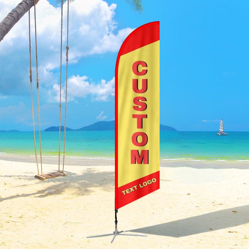 Custom Feather Flag Banner – Personalized Double-sided Outdoor ...