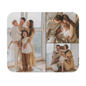 custom mouse pad, Your Photo Gallery Personalized Custom Mouse Pad, Add up to 15 Photos, Custom Photo Collage Mouse Pad, Desk Accessories Up to 3 Photos