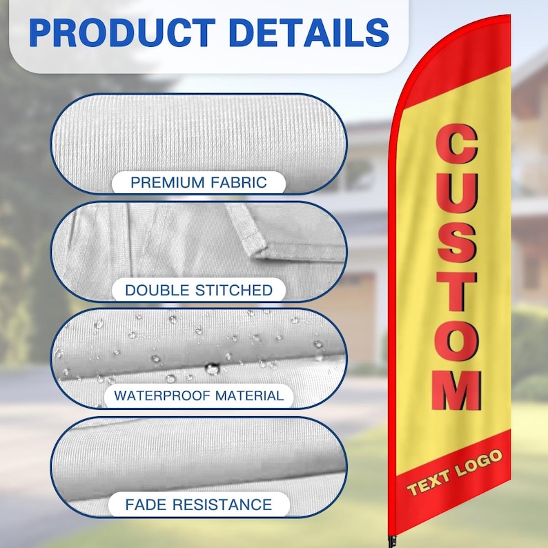 Custom Feather Flag Banner – Double-sided Outdoor Sign - Etsy