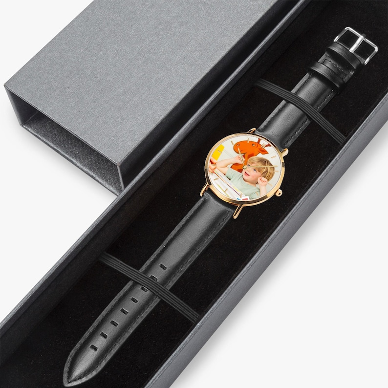 Personalized Photo Quartz Watch, Mother’s Father’s Celebration Present, Her or Him