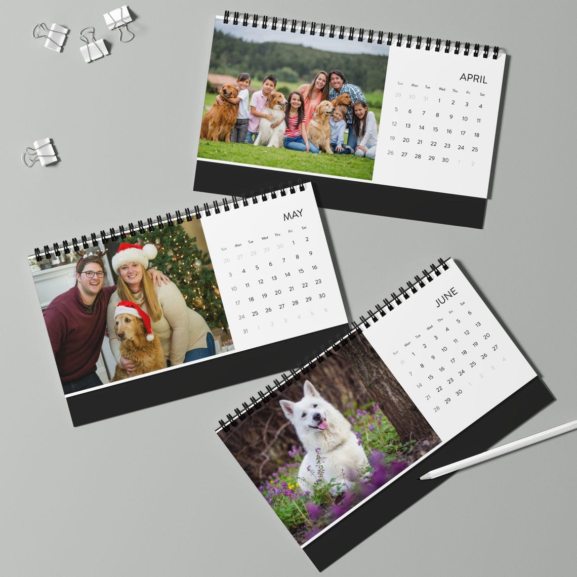 Custom Photo Desktop Calendar 2026 | Personalized Desk Calendar With ...