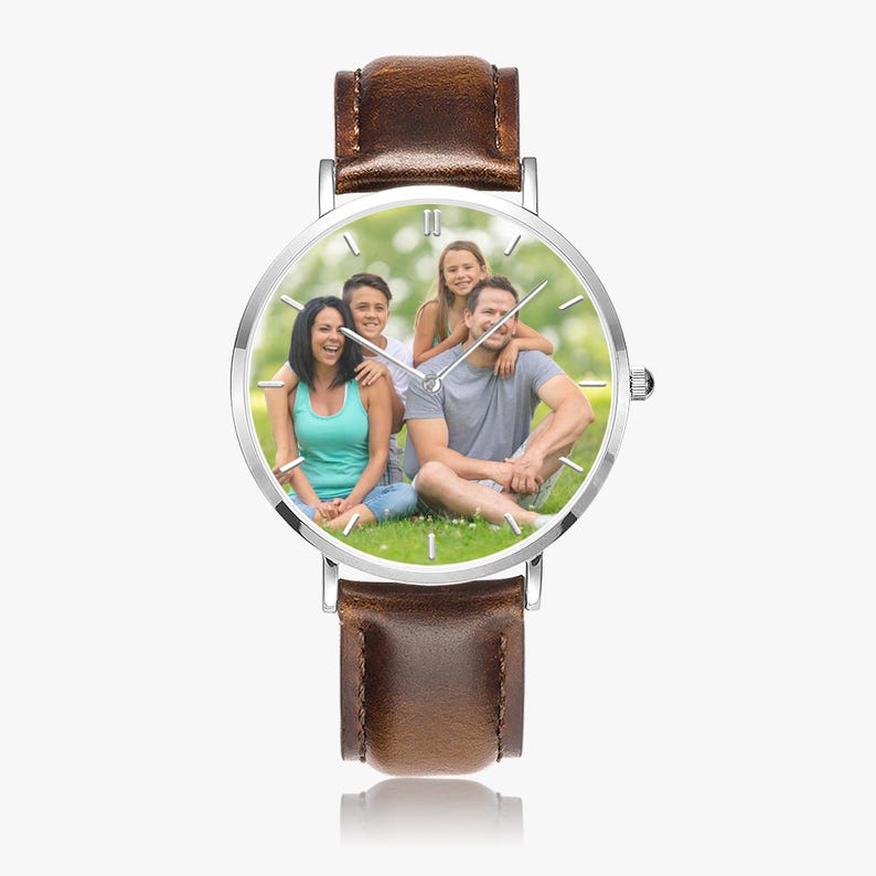 Custom Photo Watch, Personalized Picture Gift, Birthday Anniversary Keepsake for Him Her