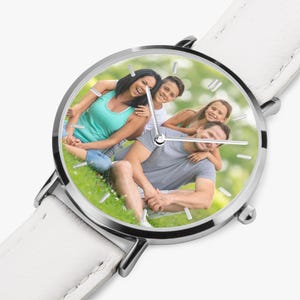Custom Photo Watch, Personalized Picture Gift, Birthday Anniversary Keepsake for Him Her
