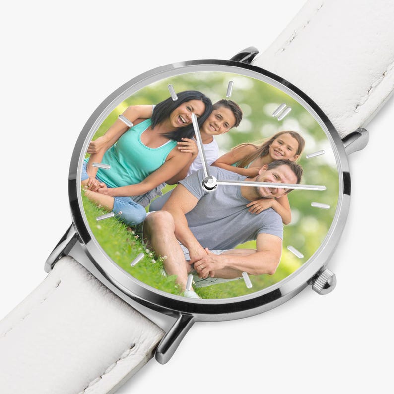 Custom Photo Watch, Personalized Picture Gift, Birthday Anniversary Keepsake for Him Her