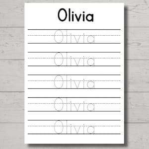 custom name tracing page, Custom Name Tracing Sheet Handwriting Practice, Personalized Name Trace, Name Tracing, Can Write My Name