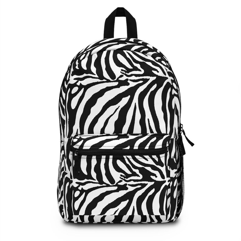 Zebra Print Backpack Backpack Back to School Zebra Stripes Etsy