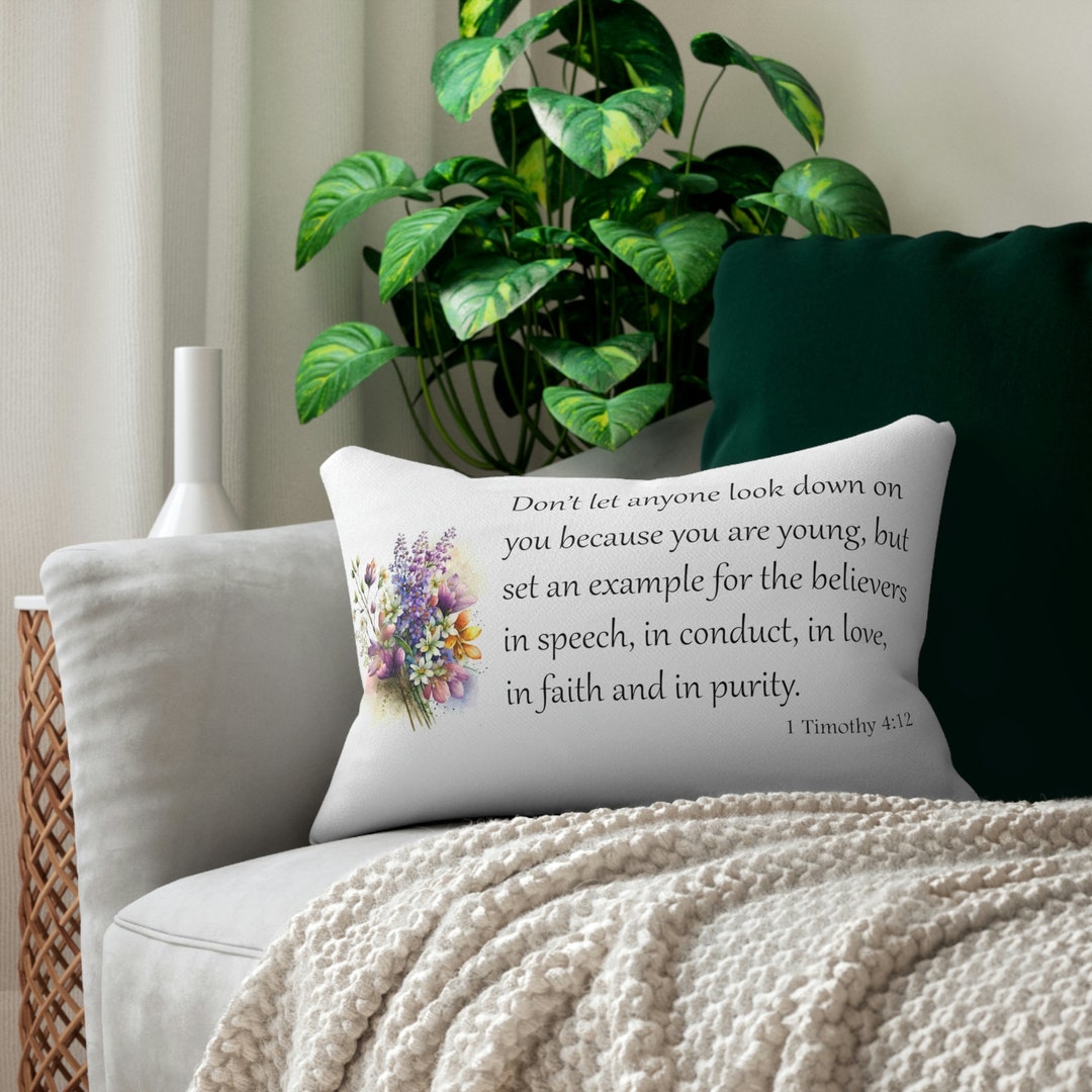 Bible Verse Pillow Scripture Pillow Christian Decor Inspirational Decor