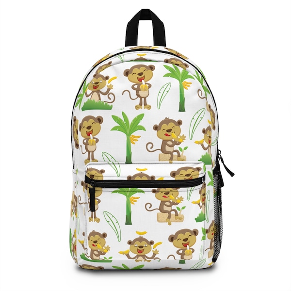 Monkey Backpack | Backpack Back to School | Monkey Design | Backpack for Girls | Backpack for Boys | Cool Backpack | Monkey Print