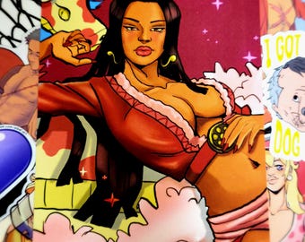 Impresión de Boa Hancock y Megan Thee Stallion (5x7)