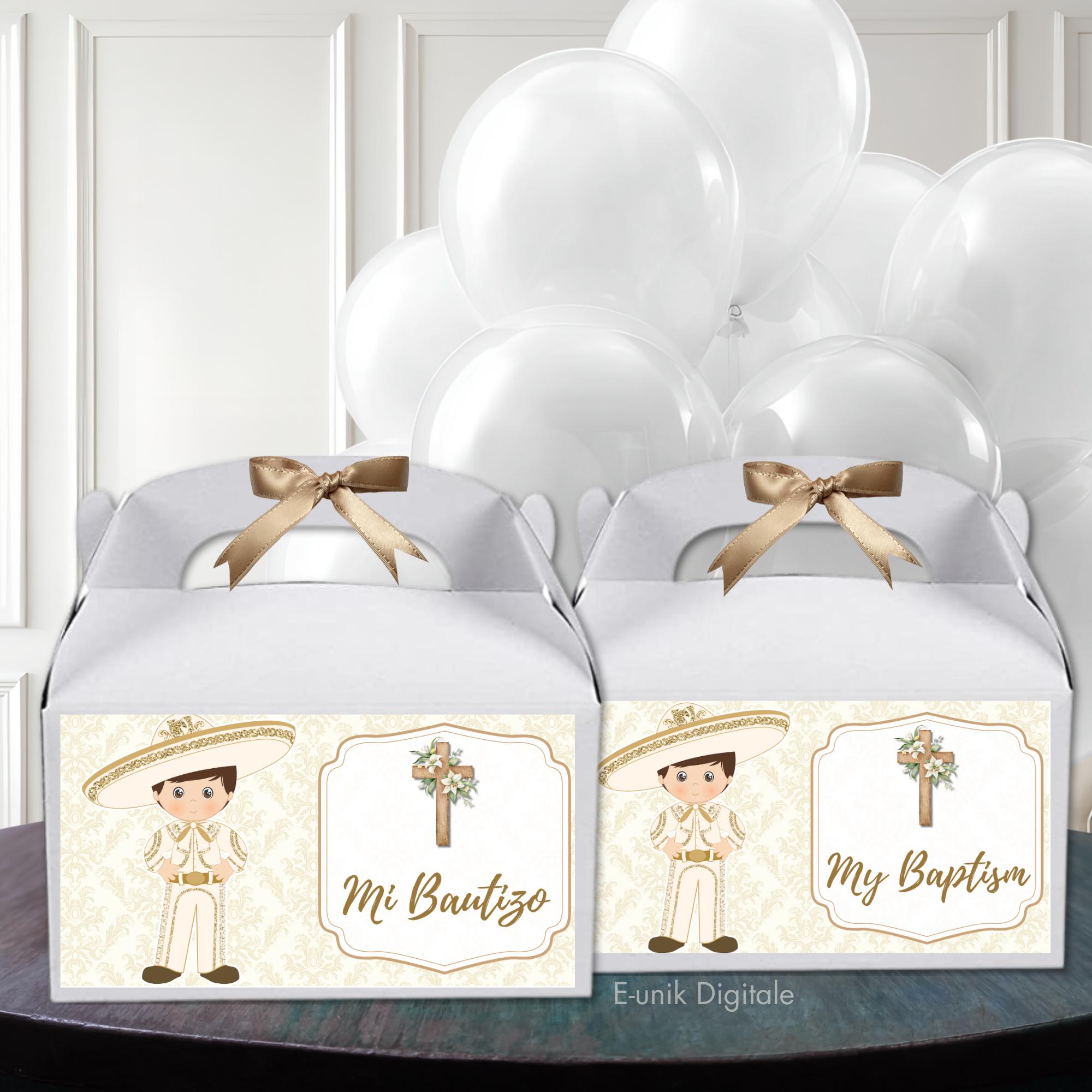 Gold Charro Baptism Party Box Labels: Printable Party Decor (PDF File ...
