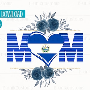 Salvadorian Mom PNG File, Sublimacja El Salvador, Love El Salvador, Projekt na Dzień Matki