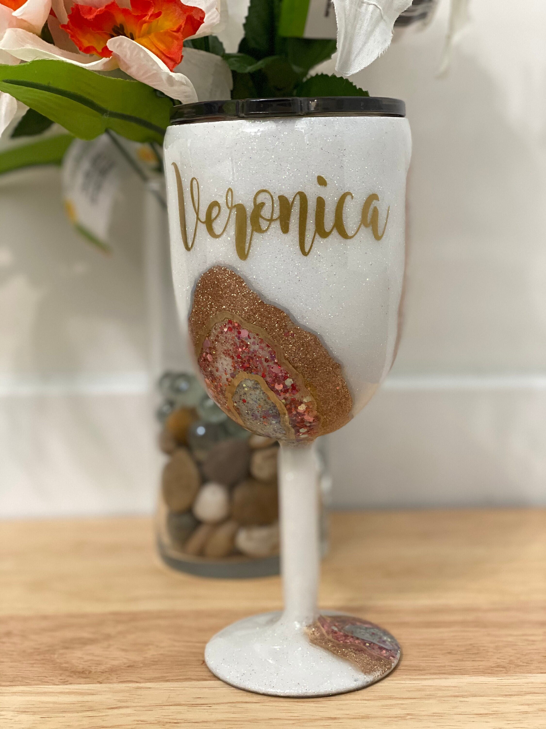 Custom Geode, Hydro dip, GlitterTumbler, alcohol ink order here!