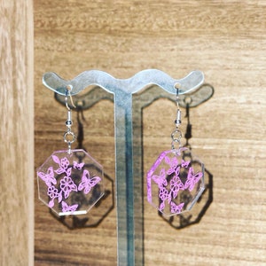Observatorio de Mariposas, Butterfly Observatory, earrings, acrylic