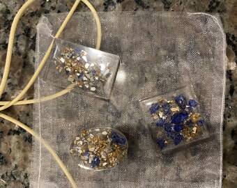 Resin art Necklace, Ocean Theme, Mouse Ear Glitter Theme, Rose Petals In Resin Art Pendant, Acrylic Custom Name plate Necklaces