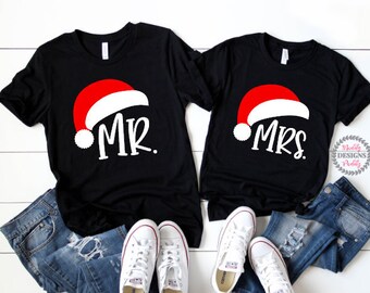 Christmas shirts for husband and wife Clearance