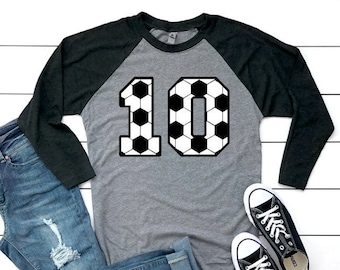 Soccer Mom Shirt, Custom Soccer Shirt, Soccer Shirt, Jersey Numbers, Soccer, Personalized Raglan, Soccer Number Shirt, Custom Soccer Tee