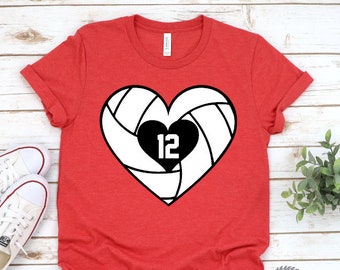 Volleyball Shirt, Custom Volleyball Shirt, Volleyball Mom Shirt, Sports Mom Tees, Volleyball Tees, School Spirit Shirts, Volleyball Heart
