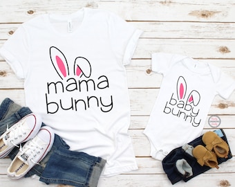 Mama Bunny Shirt, Baby Bunny Shirt, Family Easter Shirts, Easter Shirt, Rabbit Shirt, Matching Easter Shirts, Easter kids Shirts, Bunny Tee