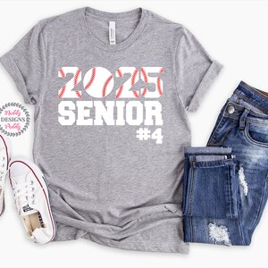 Baseball Shirts, Baseball Senior Shirt, Baseball Mom Shirt, Senior 2025, Game Day Shirt, Senior Mom Shirt, Baseball Dad Shirt, Class of 2025 Athletic Heather