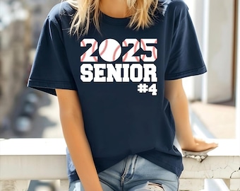 Baseball Shirts, Baseball Senior Shirt, Baseball Mom Shirt, Senior 2025, Game Day Shirt, Senior Mom Shirt, Baseball Dad Shirt, Class of 2025