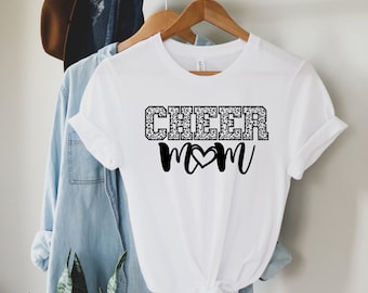 Cheer Mom Shirt, Cheer Shirt, Cheer Mom Leopard Shirt, Cute Cheer Shirt, Mom Shirts, Cheer Mama Shirt, Cheerleader, Mom Life Shirt, Cheer