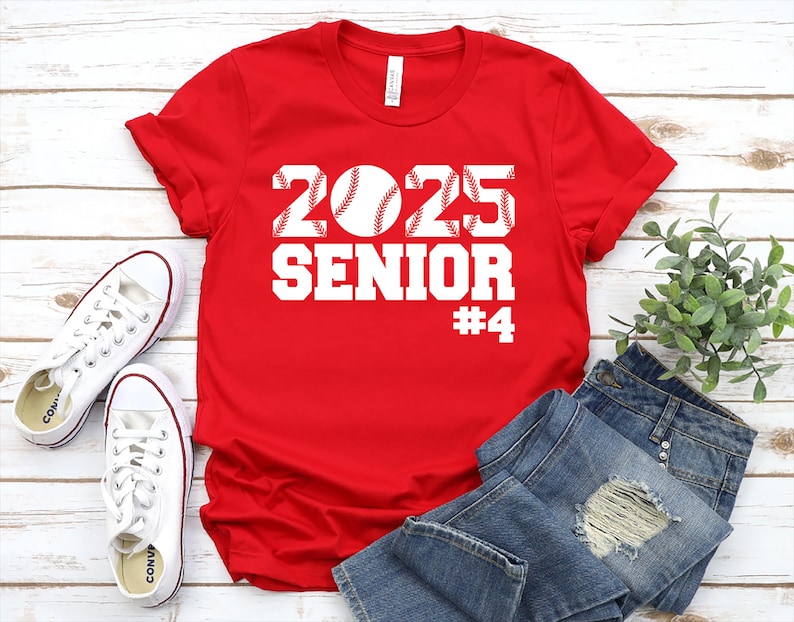 Baseball Shirts, Baseball Senior Shirt, Baseball Mom Shirt, Senior 2025, Game Day Shirt, Senior Mom Shirt, Baseball Dad Shirt, Class of 2025 Red