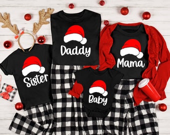 Christmas Family Shirts, Matching Family Christmas Shirts, Custom Family Shirts, Santa Hat Shirt, Family Holiday Shirts, Christmas Shirt